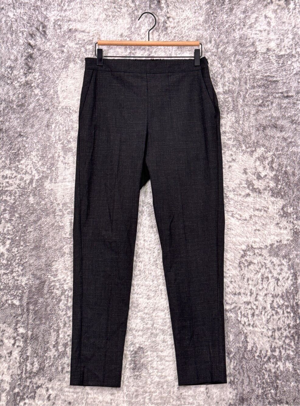 Epoque Evolution Pants 6 Womens Charcoal Gray Wool Pull On Trouser